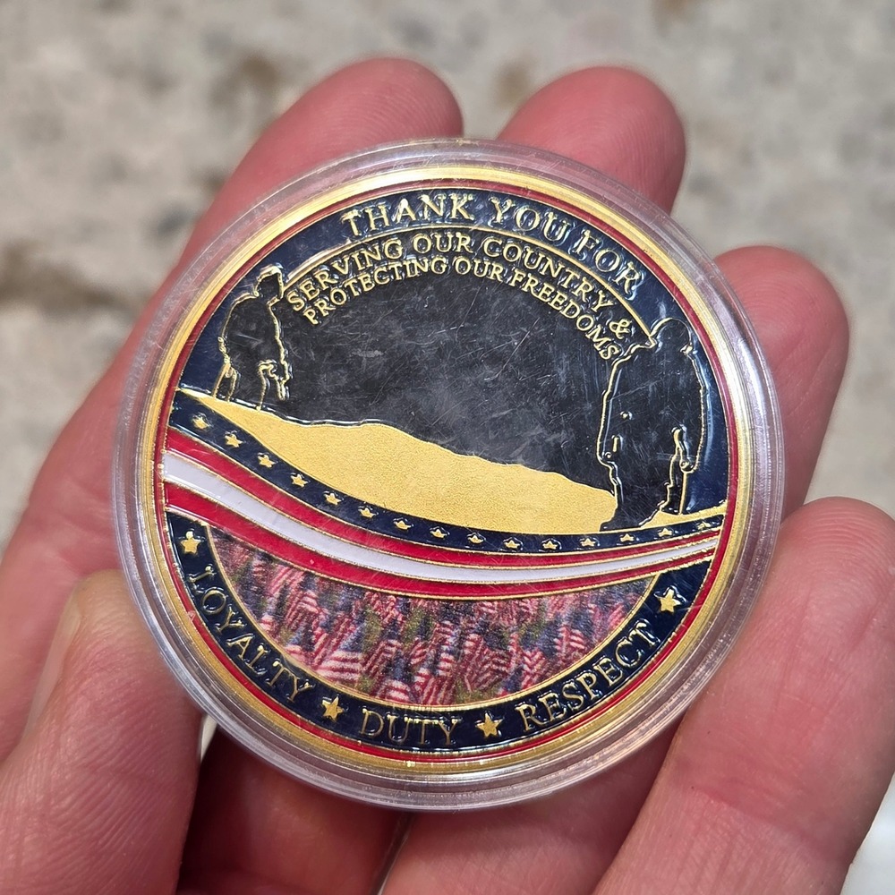 What is a Veteran Military Challenge Coin Loyalty Duty Respect Patriotic Gift